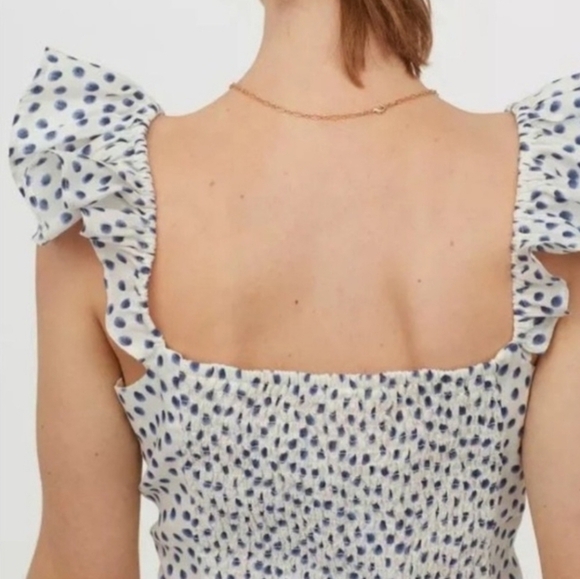 H&M polka-dot Sleeveless cropped top size XS - Picture 2 of 15